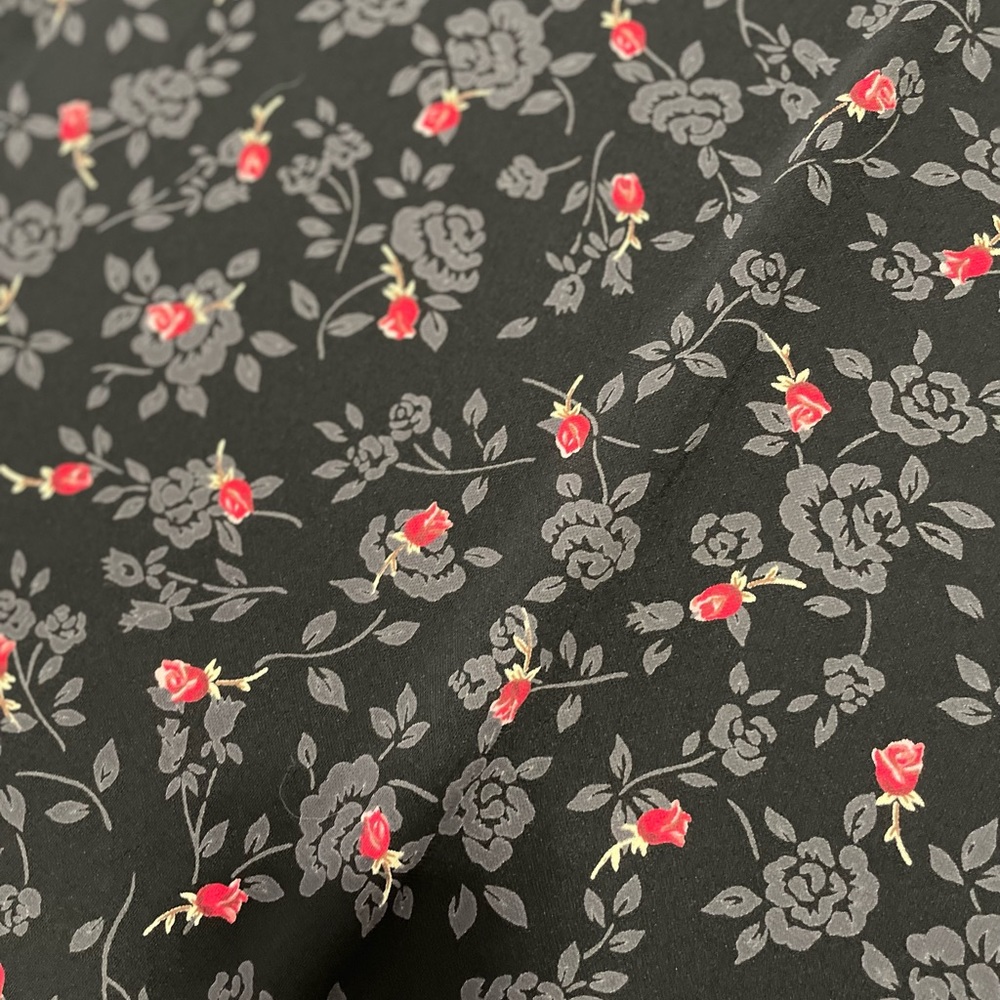 Vintage 90s Wrapper Fairygoth Rose Print Maxi Skirt - Picture 4 of 7